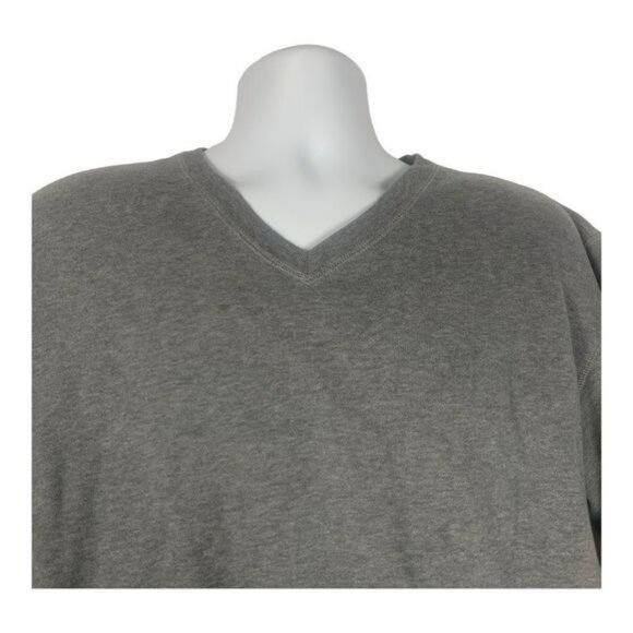 Geoffrey Beene Mens V-Neck Grey Sweatshirt L 80% Cotton 20% Polyester - Picture 2 of 5